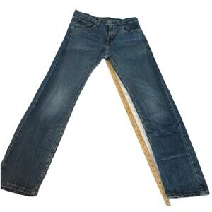 Levis 505 Jeans Men's 32x32 Denim Blue Medium Wash Fade Regular Straight Cotton